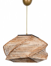 Plafoniera bambù 36x18 cm