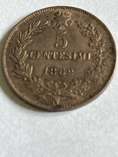 5 centesimi 1862 zecca N