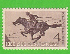 1960 PONY EXPRESS FRANCOBOLLO