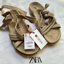New Zara $169 Leather Lace Up