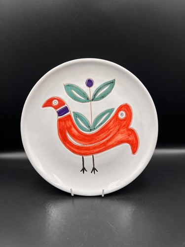 Piatto pavone rosso stile - pavone,