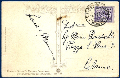 Vaticano 1931 cartolina - -,