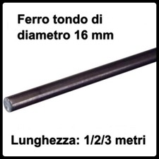barra tonda in ferro pieno profilo tondo tondino tondini di diametro 16 mm barre
