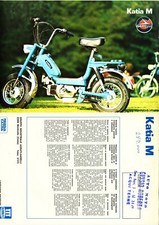 1 Brochure CICLOMOTORI Moto Motorini Garelli KATIA M-Timbro del Rivenditore 1975