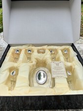 Set Per Liquore (bottiglia + Sei Bicchieri) Con Placca In Argento 925