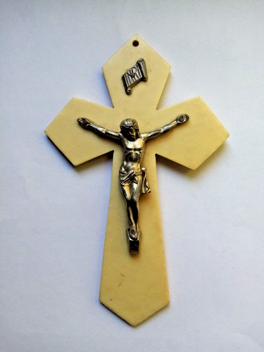 Vintage crocifisso metallo - ,