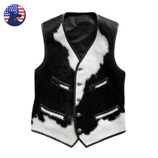 Gilet uomo western cowboy nero
