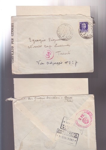 Intero postale 1943 censura - postale,