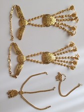 Bollywood set Accessori danza del ventre Braccialetti Copricapo Anello da naso