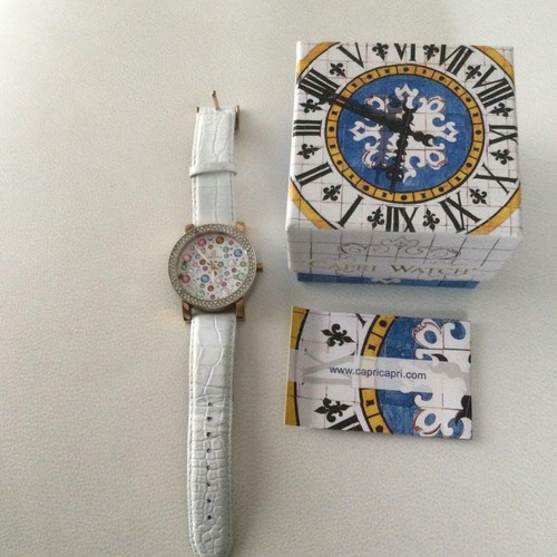 Orologio capri bianco strass - orologio,