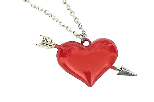 Collana freccia cuore rosso - freccia,