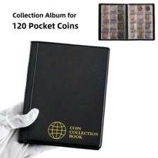 Album per collezione di monete - Libro porta monete- 120 Griglie in PVC