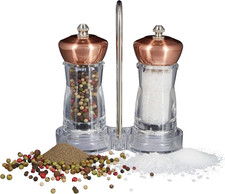 Macina Pepe E Sale, Set Da 2, Macinaspezie Con Supporto, Funzionamento Manuale, 
