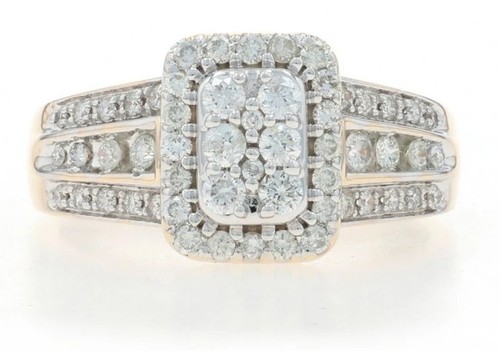 Anello solitario cluster - anello,