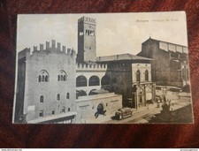 20026) BOLOGNA PALAZZO RE ENZO TRAM VIAGGIATA 1928