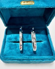 Orecchini Labrio' a cerchio in oro bianco e zaffiri multicolor 3203.B