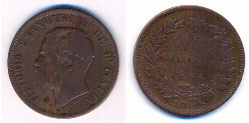 Italia centesimi 1866 m - centesimi,