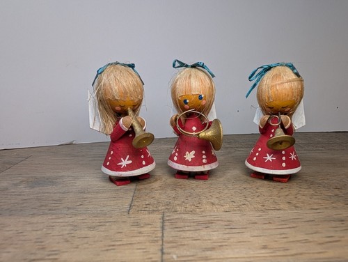 Angeli legno vintage - angeli,