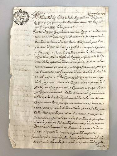 Antico documento carta bollata - documento,