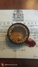 RELIQUIE S.CELSO E S.BONIFICIO MARTIRE IN SCATOLINA LIGNEA E DOCUMENTO DEL 1750