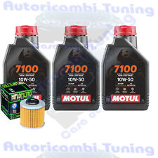 Kit Tagliando Olio Motul 7100 10W50 + Filtro Per MV Agusta Rivale 800 2013>2017