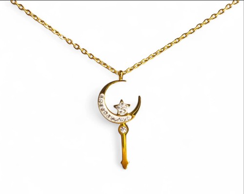 Collana acciaio con scettro - collana,