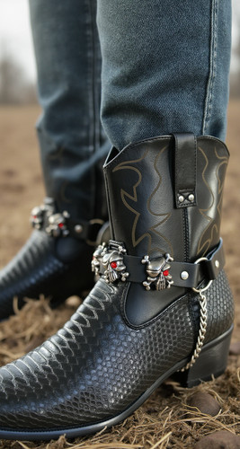 Stivali uomo biker western