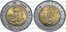 02833] REPUBBLICA SAN MARINO - 500 LIRE 1991 - TERRA OSPITALE 1944