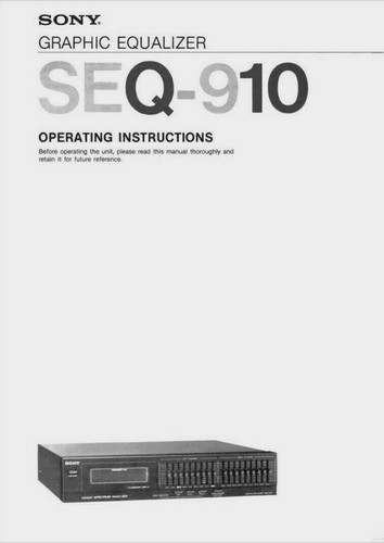 Sony seq 910 equalizzatore - sony,