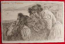 CARTOLINA BASILIO CASCELLA NAPOLI   A CAPERA  ( C 72 )