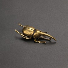 Solid Brass Beetle Figurine