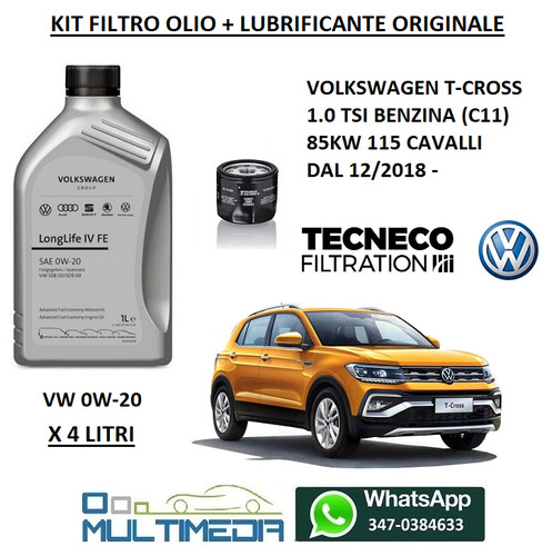 Kit filtro olio - olio,