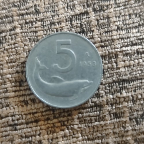 Rara moneta lire delfino - rara, 5