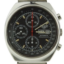 Heuer Pasadena Cronografo 41mm Ref. 750.501 acciaio inox nero vintage TAG HEUER