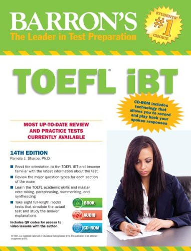 Barron toefl ibt with rom - barron's,