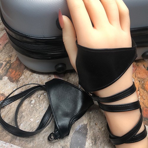 Guanti senza dita pelle - guanti,