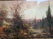 Dipinto Olio Su Tela. Valle Benedetta. Ivo Cerrai (1926-2006) 1965.