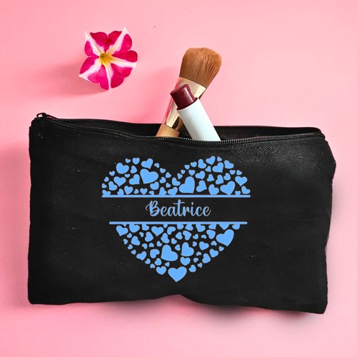Pochette tessuto con cuori - pochette,