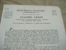 NAPOLEONICA-REPUBBLICA ITALIANA-DIP. MELLA-BRESCIA 1802-DESTINO OGGETTI SACRI