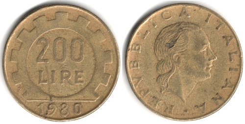 Italia 200 lire 1980 - lire,,