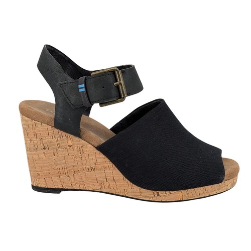 Sandali donna toms neri tela - donna,