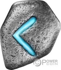 KENAZ Cast Rune 1 Oz Lingotto Argento 2025