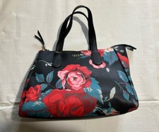 Tosca Blu Borsa Donna Doppio Manico Nera Fiori