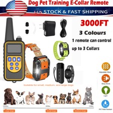 Collare elettrico addestramento cani animali domestici 3000 piedi telecomando ricaricabile impermeabile shock antiabbaio*