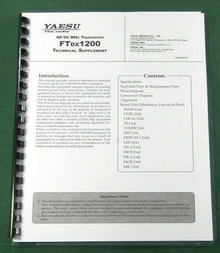 Yaesu ftdx1200 manuale - yaesu,