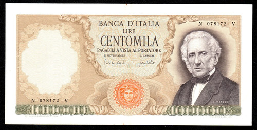 100000 lire alessandro manzoni - lire,