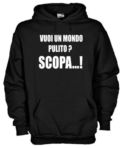 Felpa fun ks38 vuoi mondo - vuoi, un
