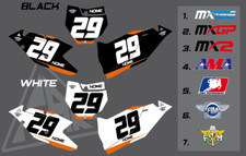 KIT TABELLE PORTANUMERO CROSS KTM 125 - 250 - 450 TUTTE LE ANNATE