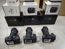 3 Cámaras Sony A7R V + adaptador sigma  MC-11 + Canon 8-15mm