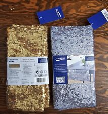 2 STRISCE CENTROTAVOLA 145X45 cm con PAILLETTES - Marca Meradiso